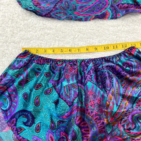 Vintage California Miss 3 piece paisley pajama set - shorts, top, robe - Large - Picture 8 of 16